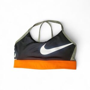 Nike Black & Orange Crossback Sports Bra | Size M | Athletic Workout Top